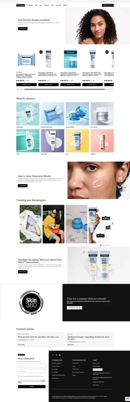 Full-page view of anonymous agency client marketing site on headless CMS